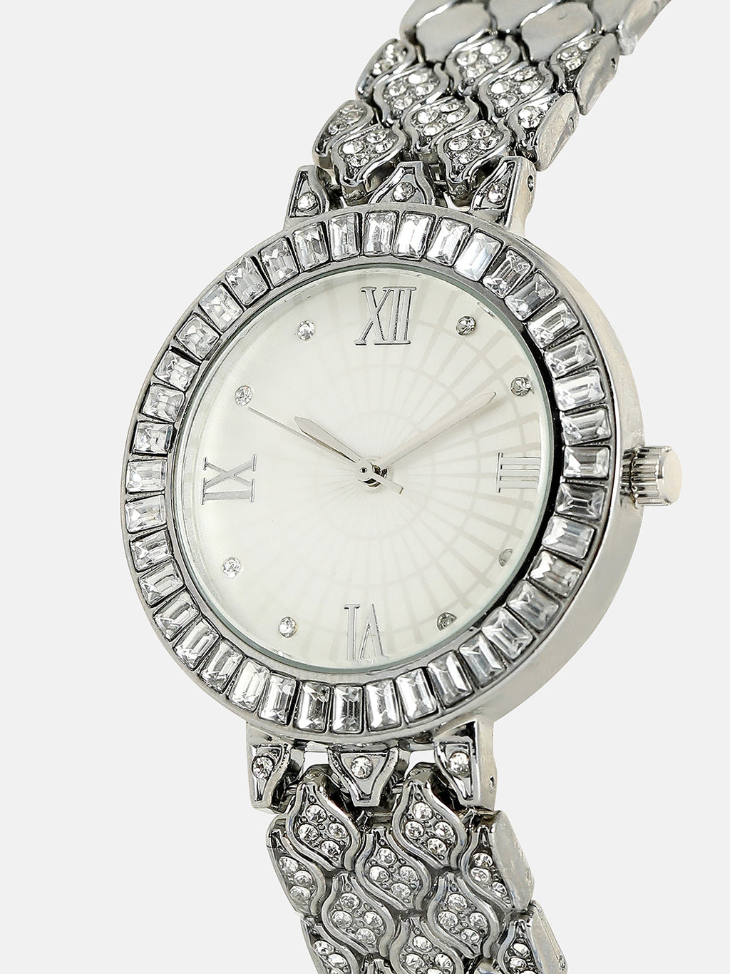 The Bijou Ophidian Round Watch - Metallic Silver