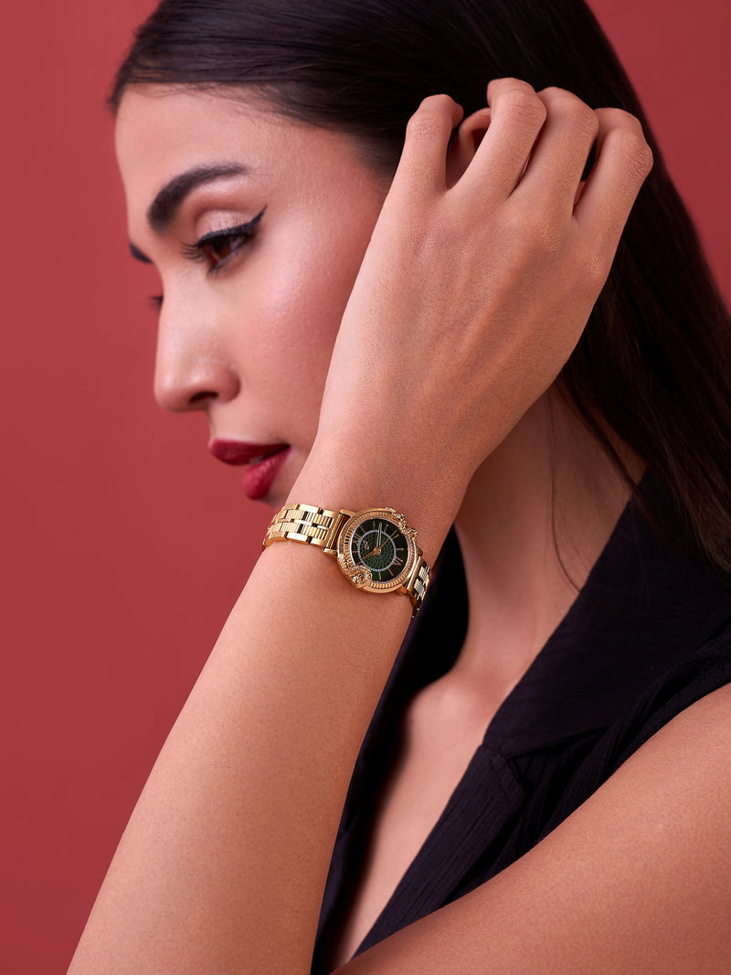 The Crystal Royale Watch - Gold Silver