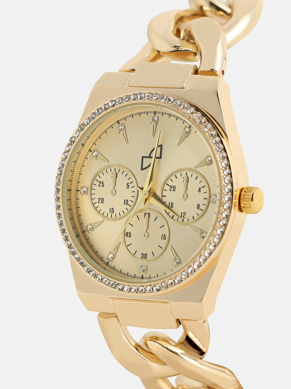 The Three-Dial Chunkylink Cushion Watch