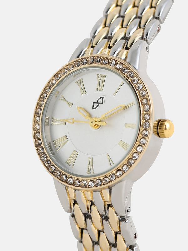 The Roman Venin Round Watch - Ivory White
