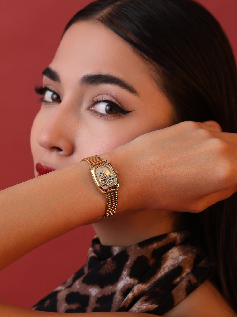 The Champagne Luxe Watch - Antique Gold