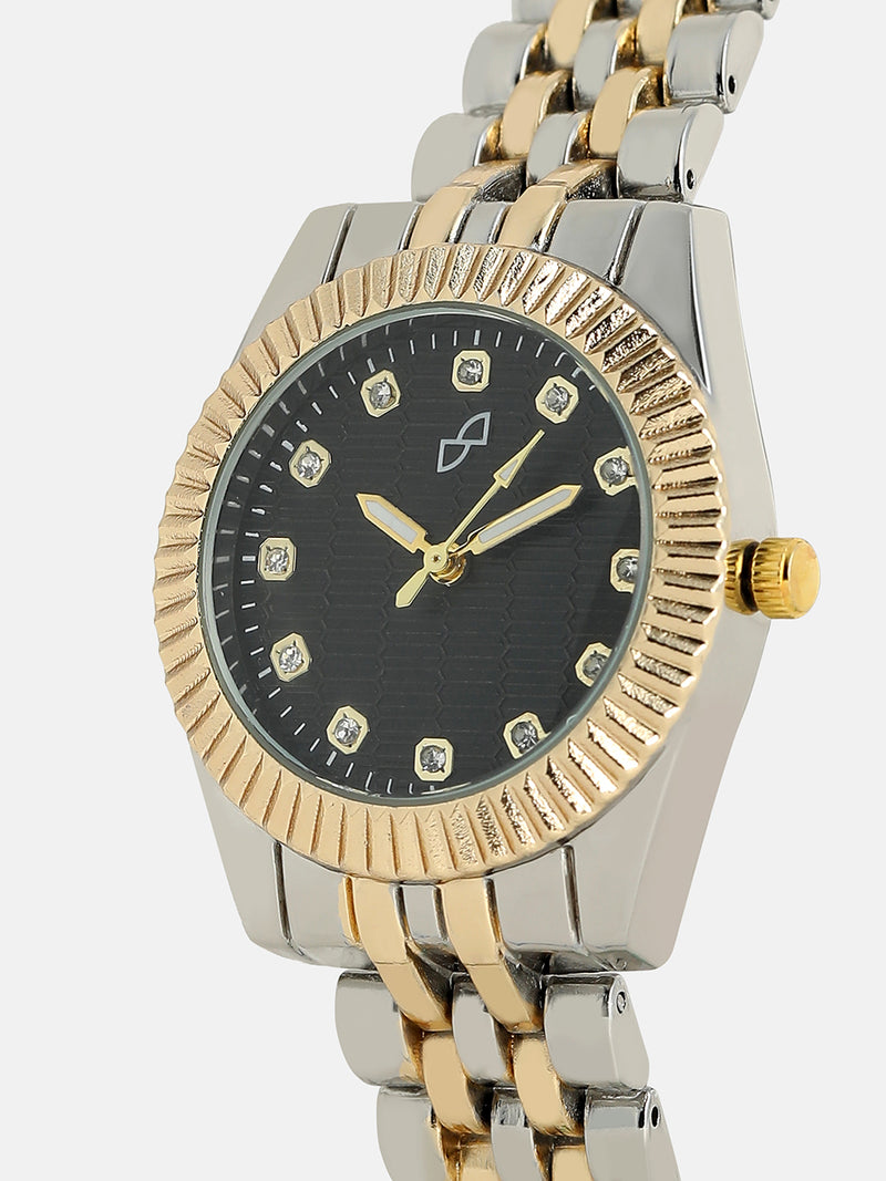 The Ribbed H-Link Round Watch
