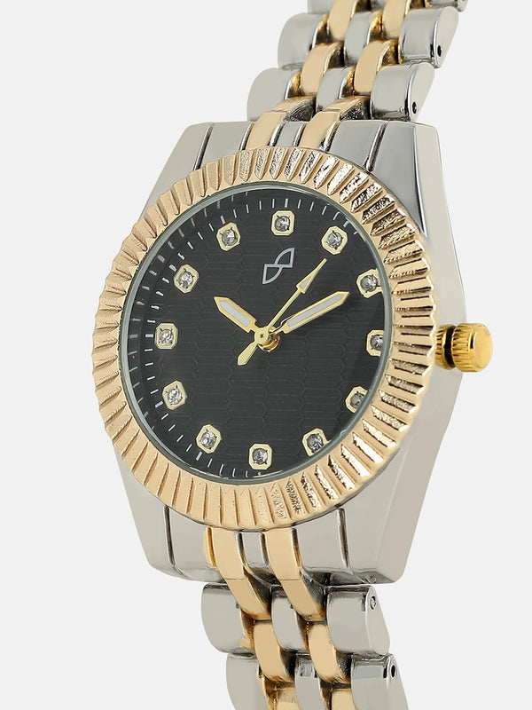 The Ribbed H-Link Round Watch