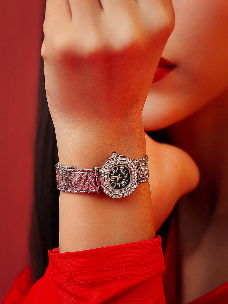 The Emerald Crystal Watch - Silver