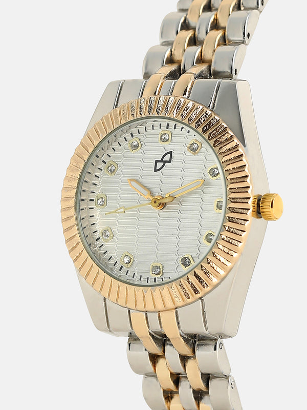 The Ribbed H-Link Round Watch