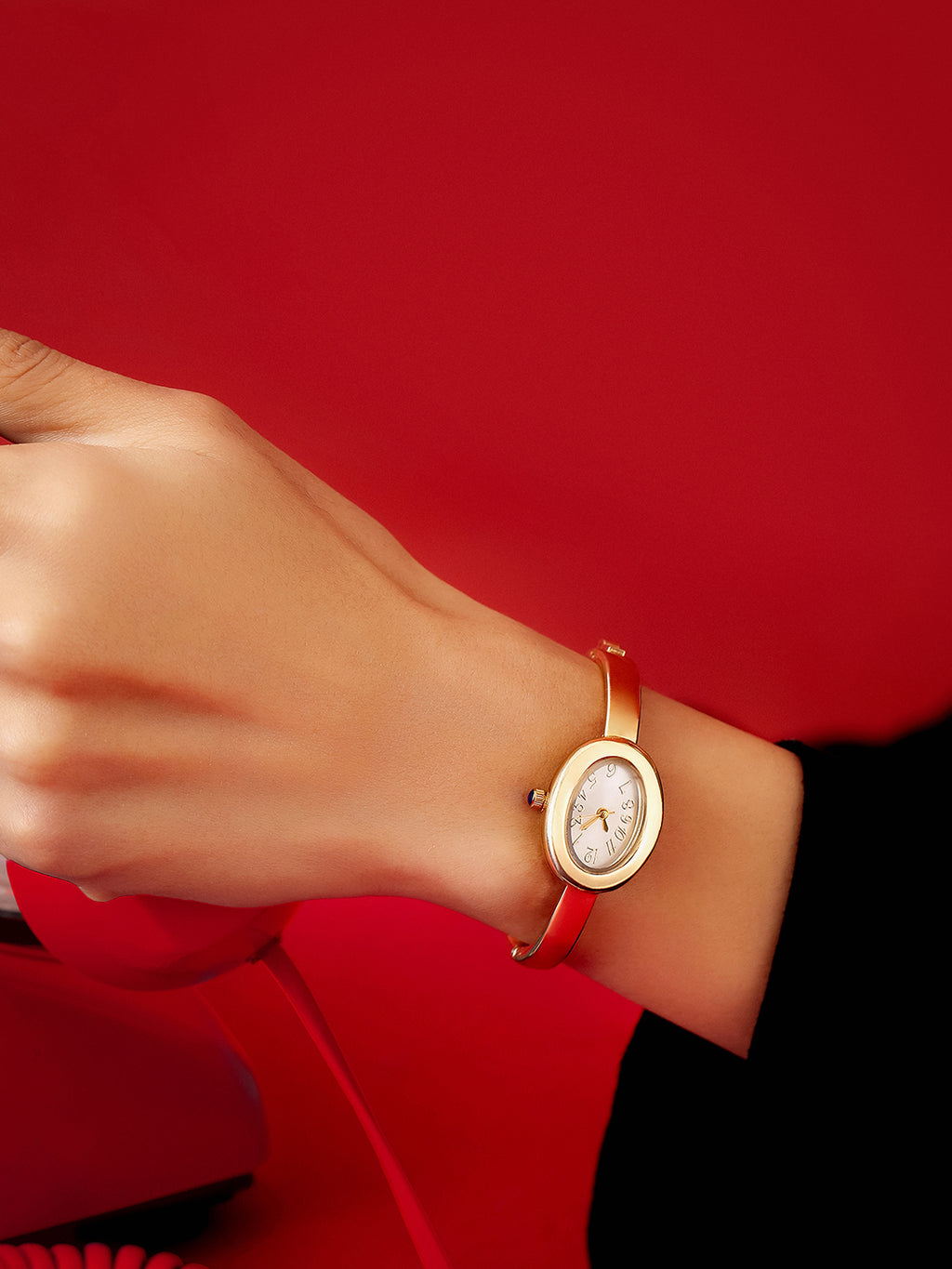 The Ivory Halo Watch - Champagne Gold