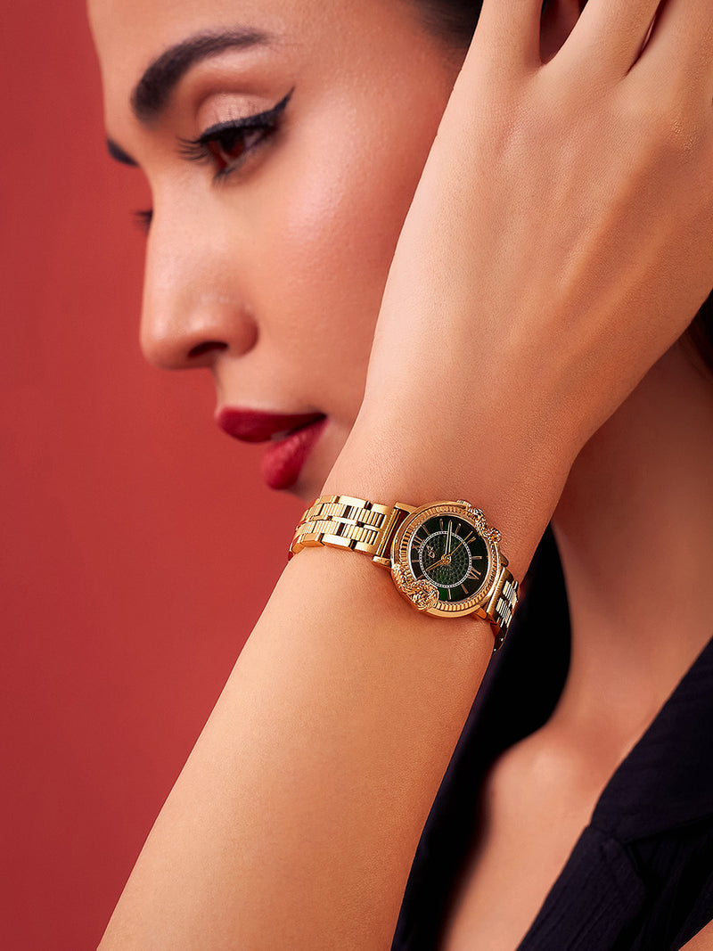 The Crystal Royale Watch - Gold Silver
