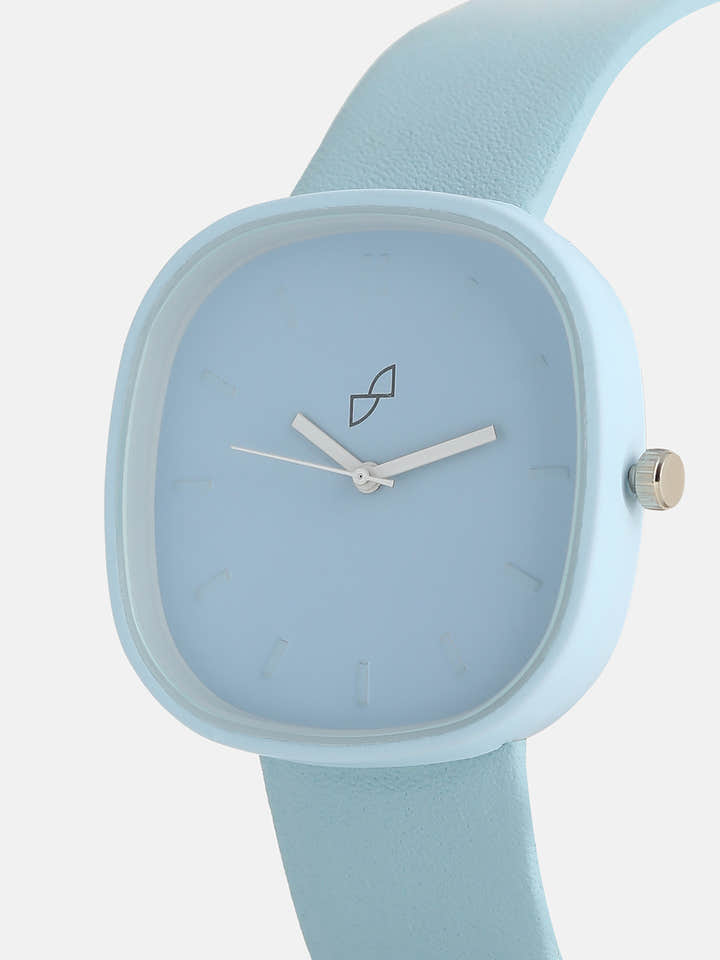 The Off-Duty Cushion Watch - Powder Blue