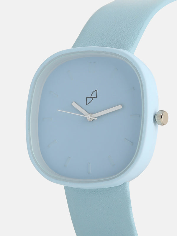 The Off-Duty Cushion Watch - Powder Blue