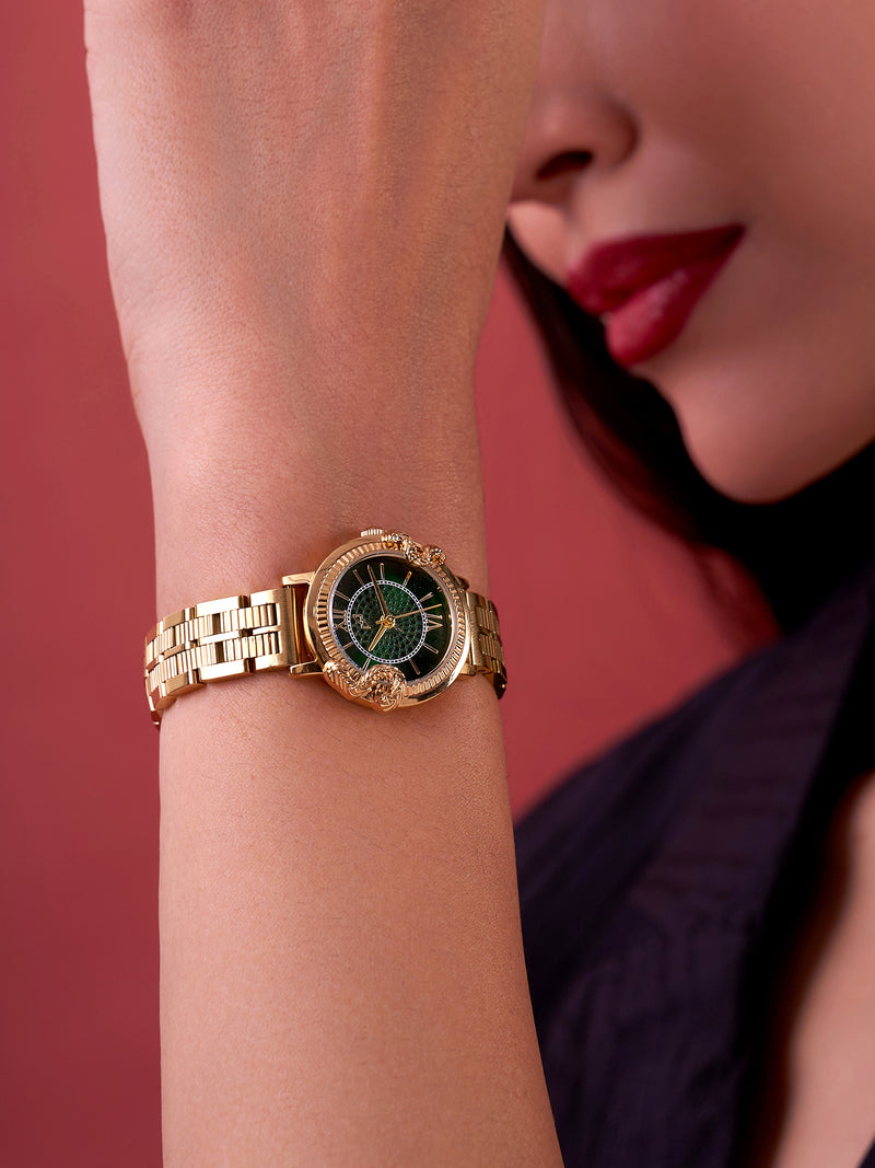 The Crystal Royale Watch - Gold Silver
