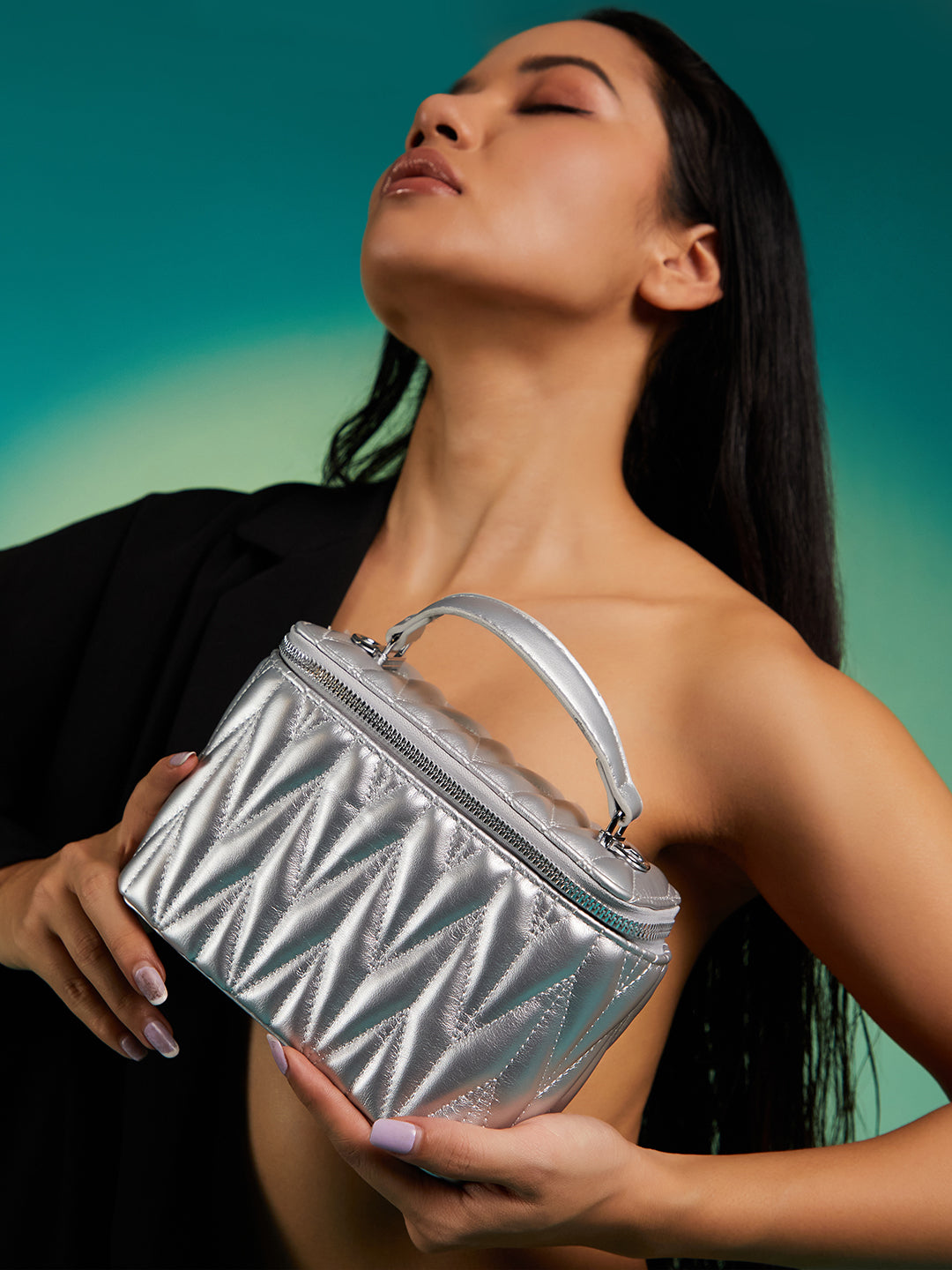 Quilted Box Bucket Bag