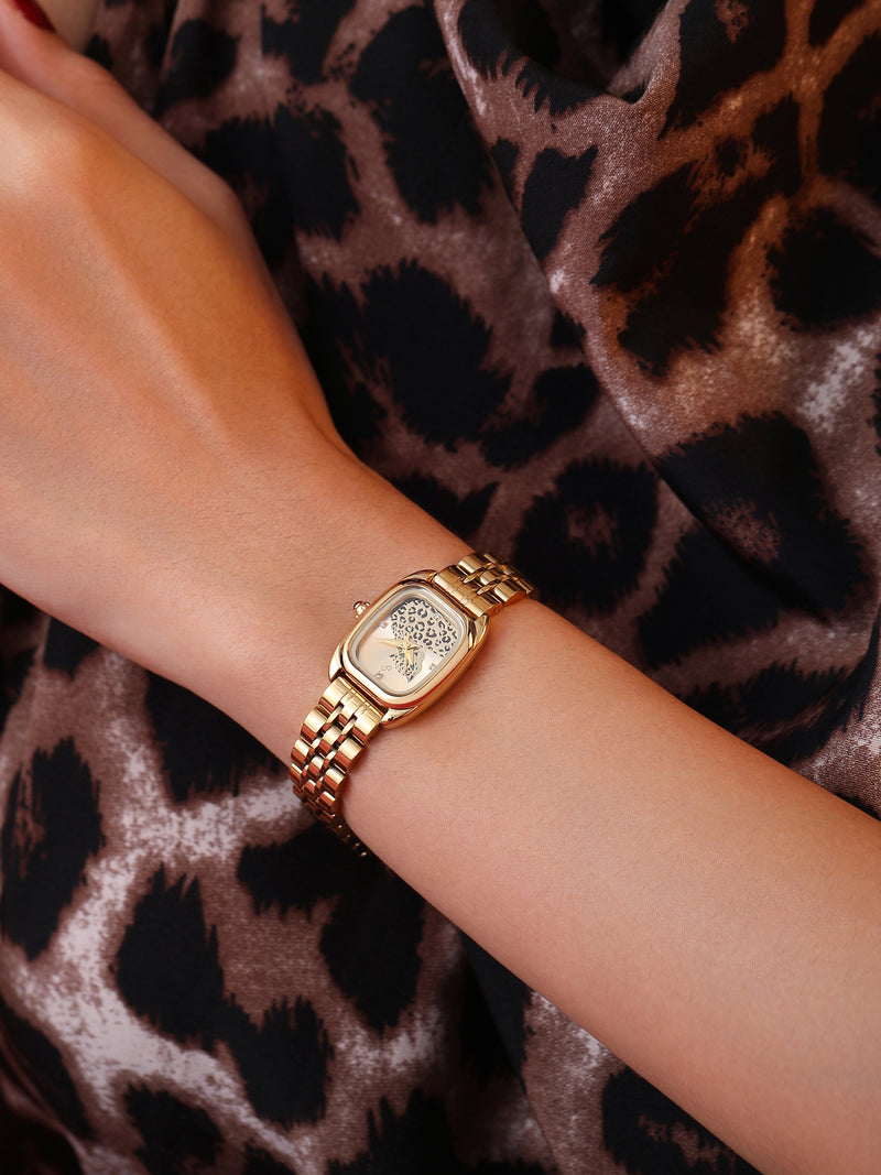 The Crystal Square Watch - Royal Gold