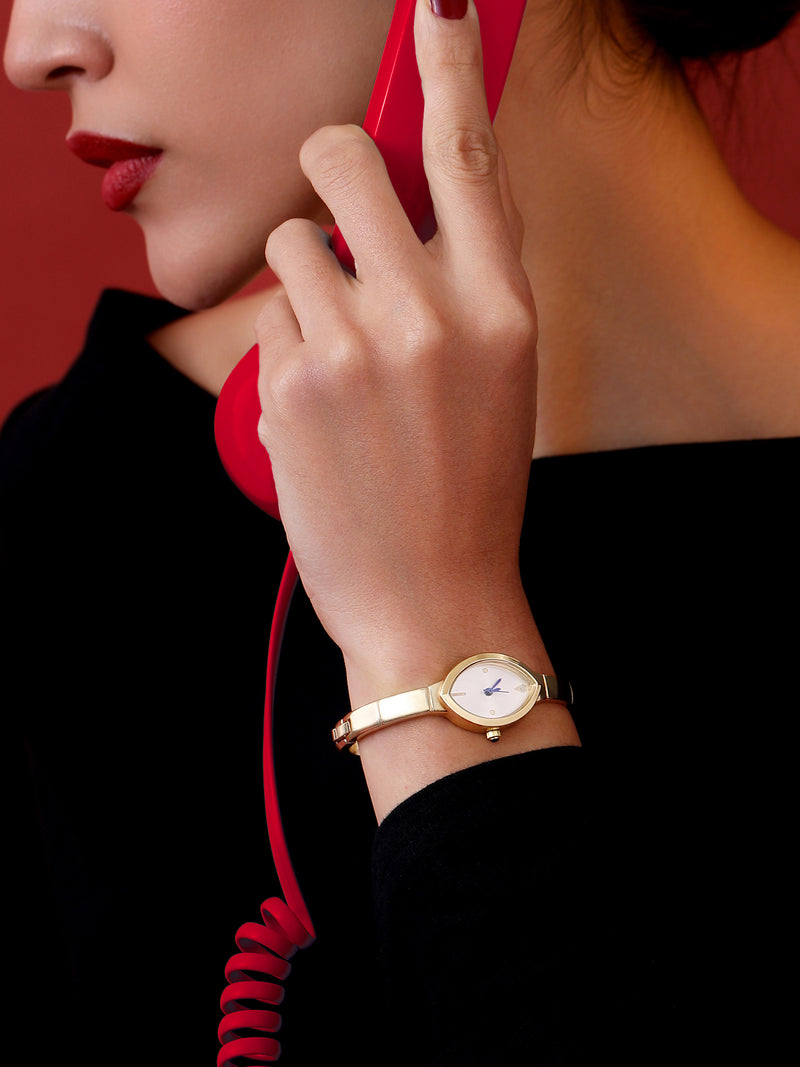 The Rosé Oval Watch - Blush Gold