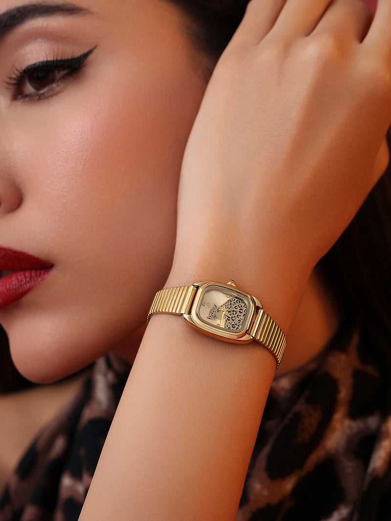 The Champagne Luxe Watch - Antique Gold