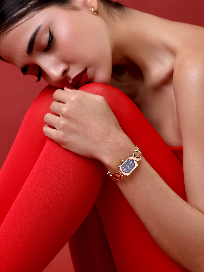 The Emerald Geometry Watch - Vintage Gold
