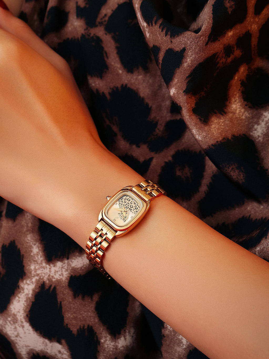 The Crystal Square Watch - Royal Gold