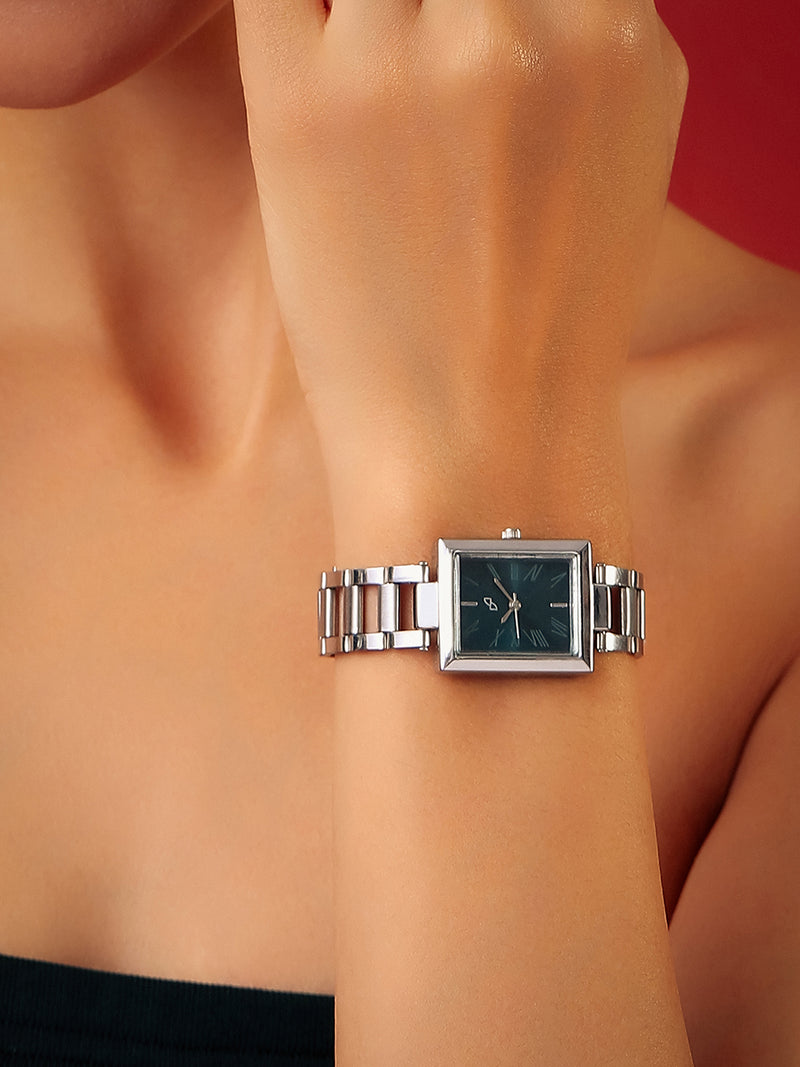 The Sapphire Rectangle Watch - Silver
