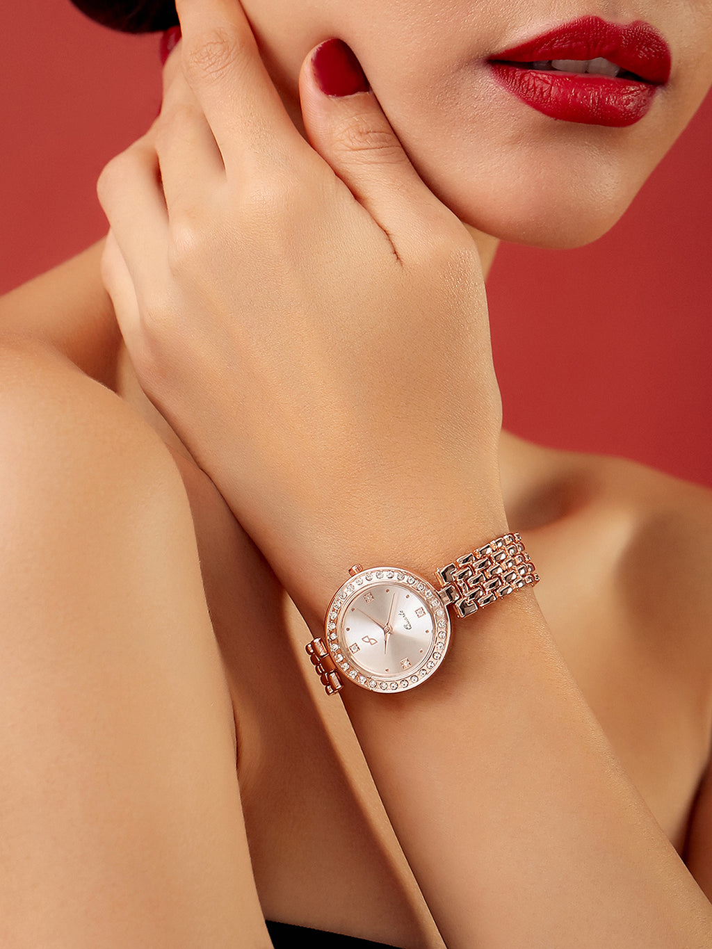 The Crystal Bloom Watch - Rose Gold