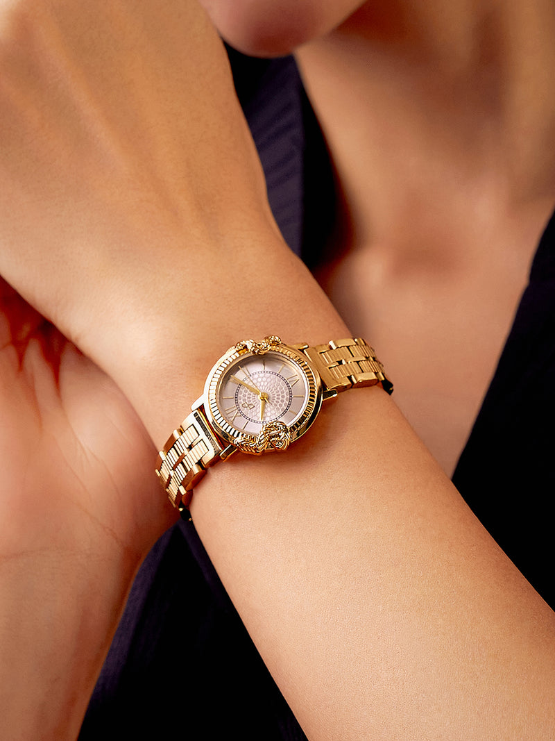 The Crystal Royale Watch - Gold Silver