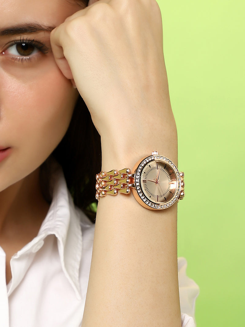 The Drip Round Watch - California Gold