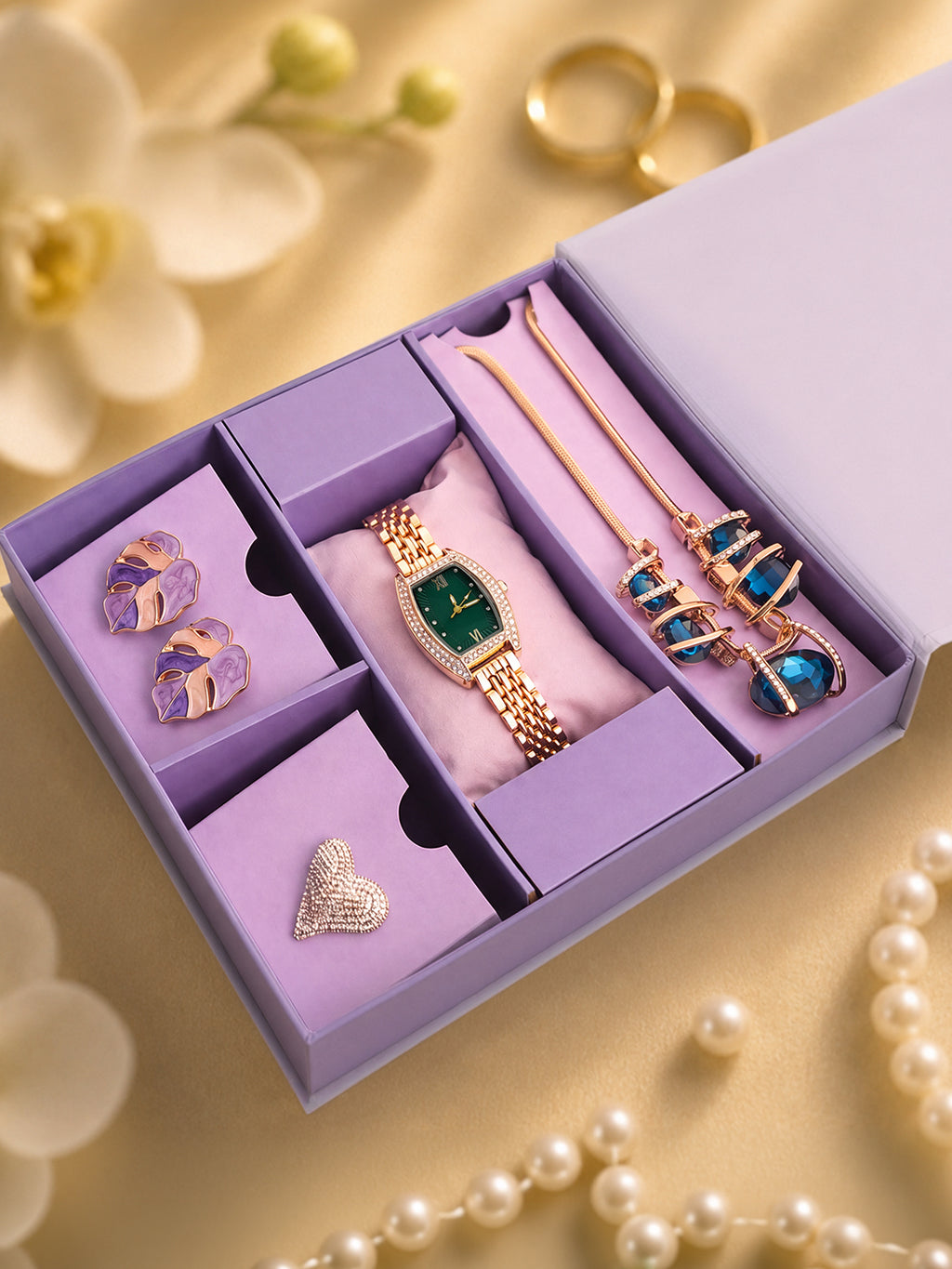 The Wedding Edit - Watch + Jewellery Gift set