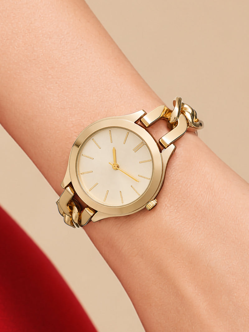 The Pearl Chain Watch - Gold
