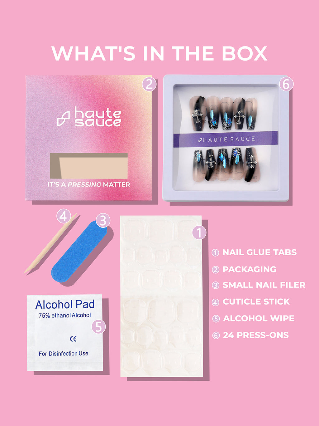 The Moo Press-On Nails - Onyx Black