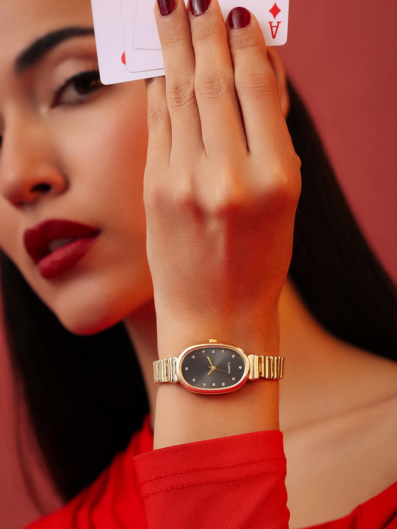 The Emerald Oval Watch - Royal Gold