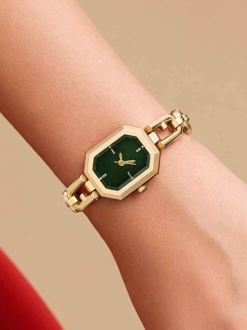 The Belle Rectangle Watch - Gold