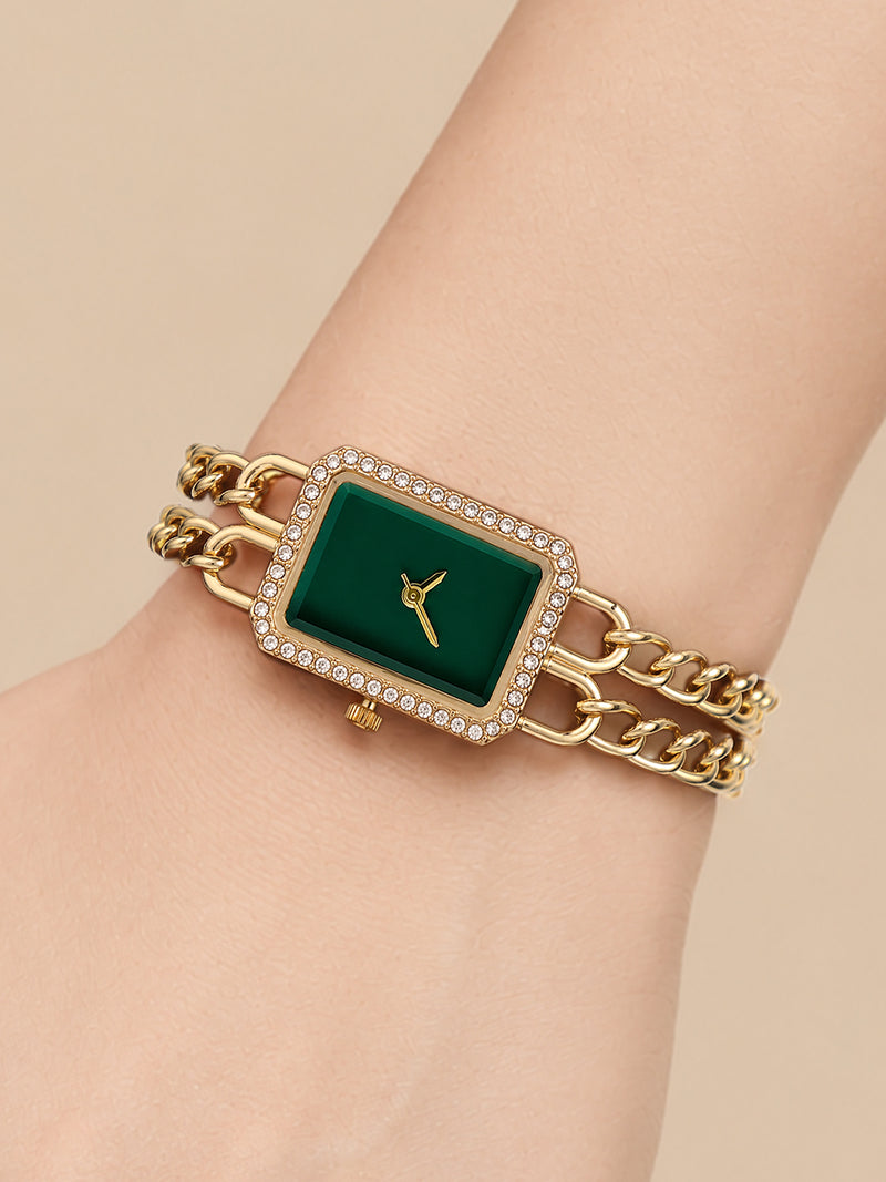 The Kensington Rectangle Watch - Gold