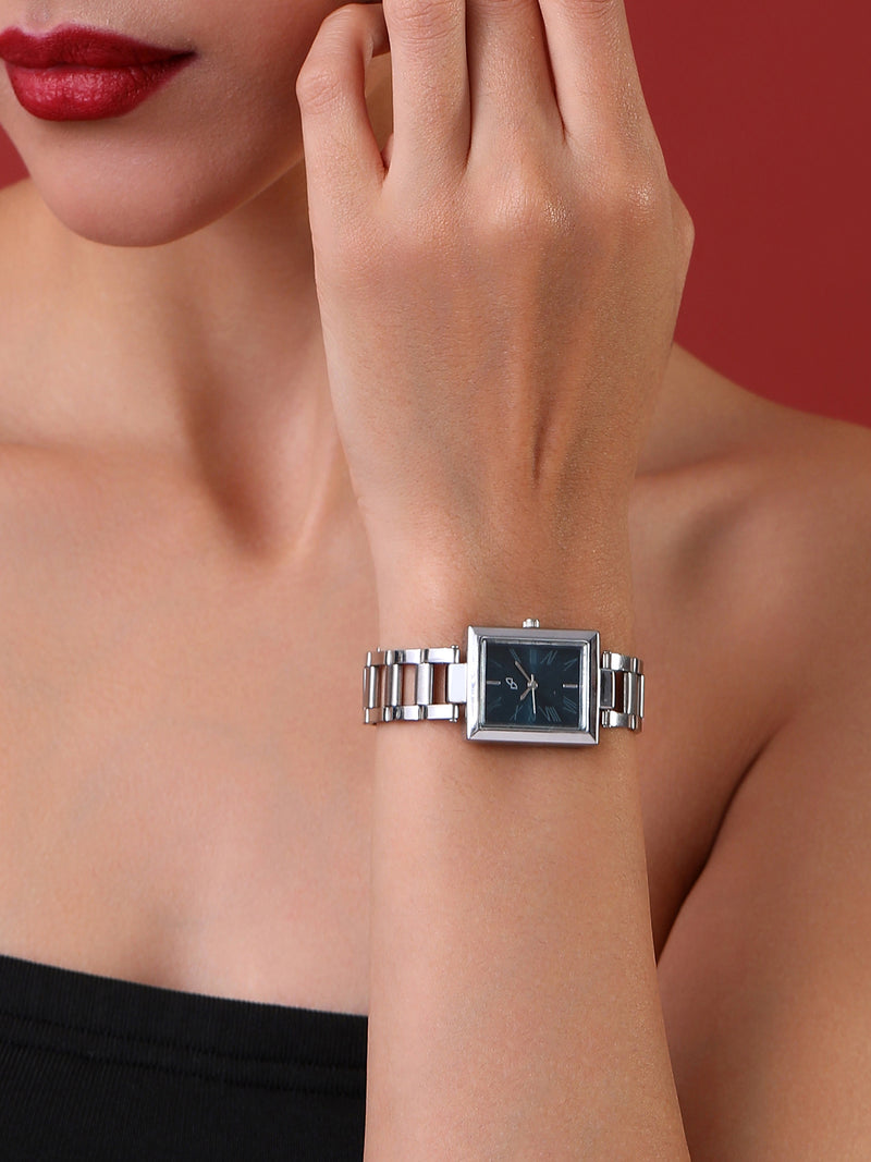 The Sapphire Rectangle Watch - Silver