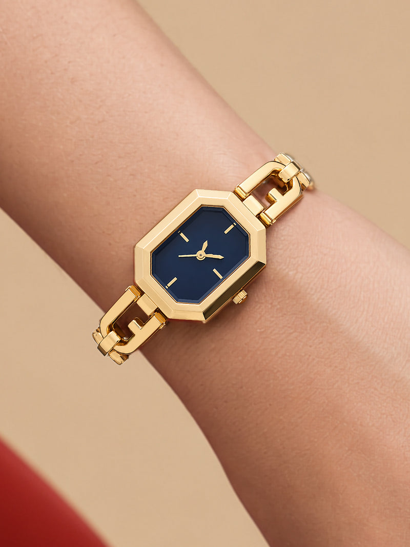 The Belle Rectangle Watch - Gold
