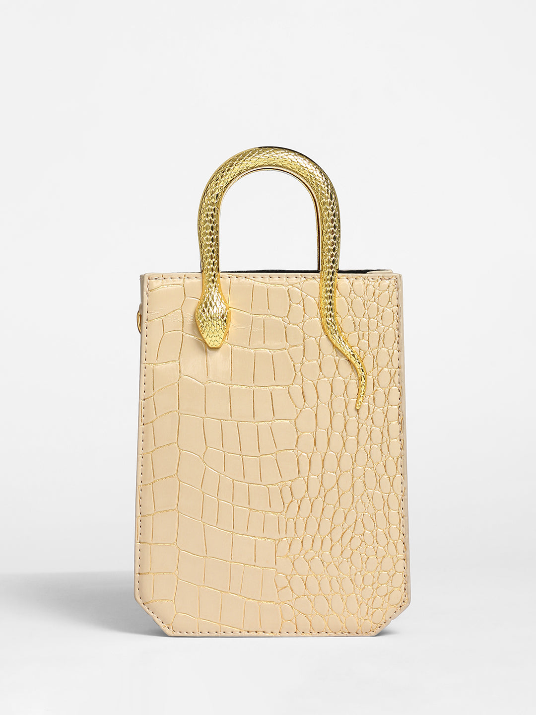 The Gilded Viper Hand Bag - Khaki Beige