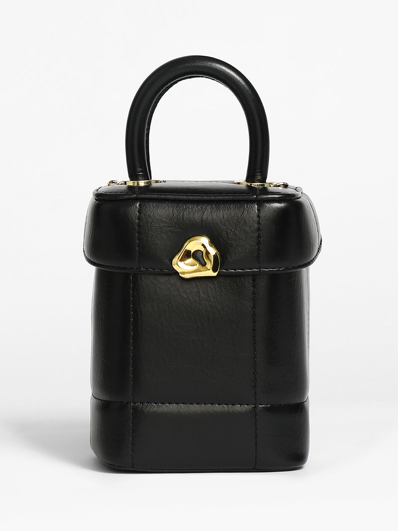 Dented Buckle Bucket Bag