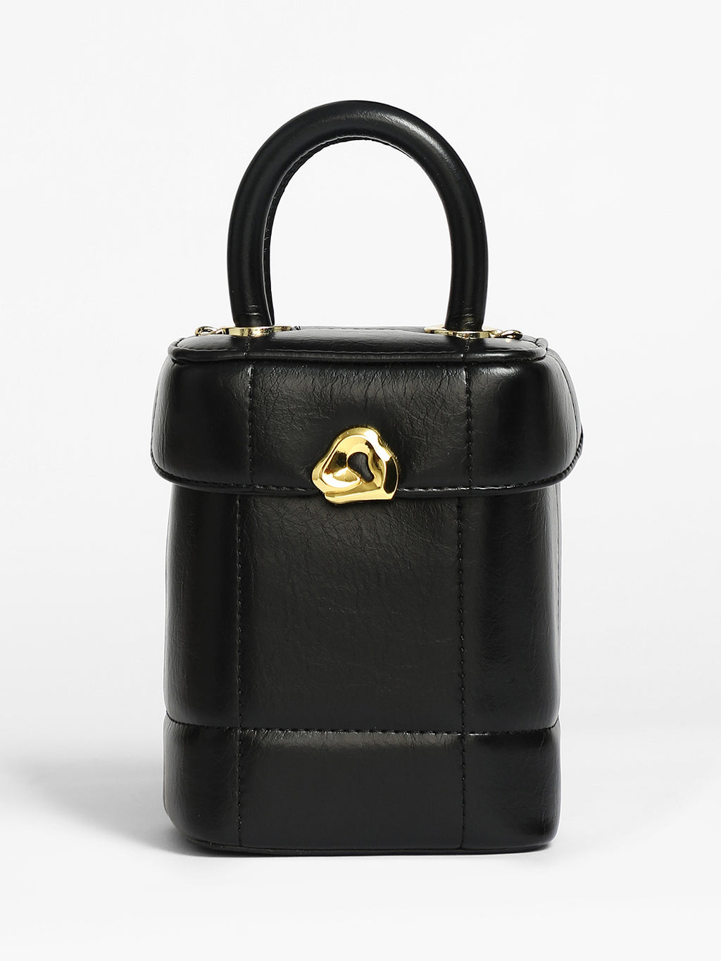 Dented Buckle Bucket Bag