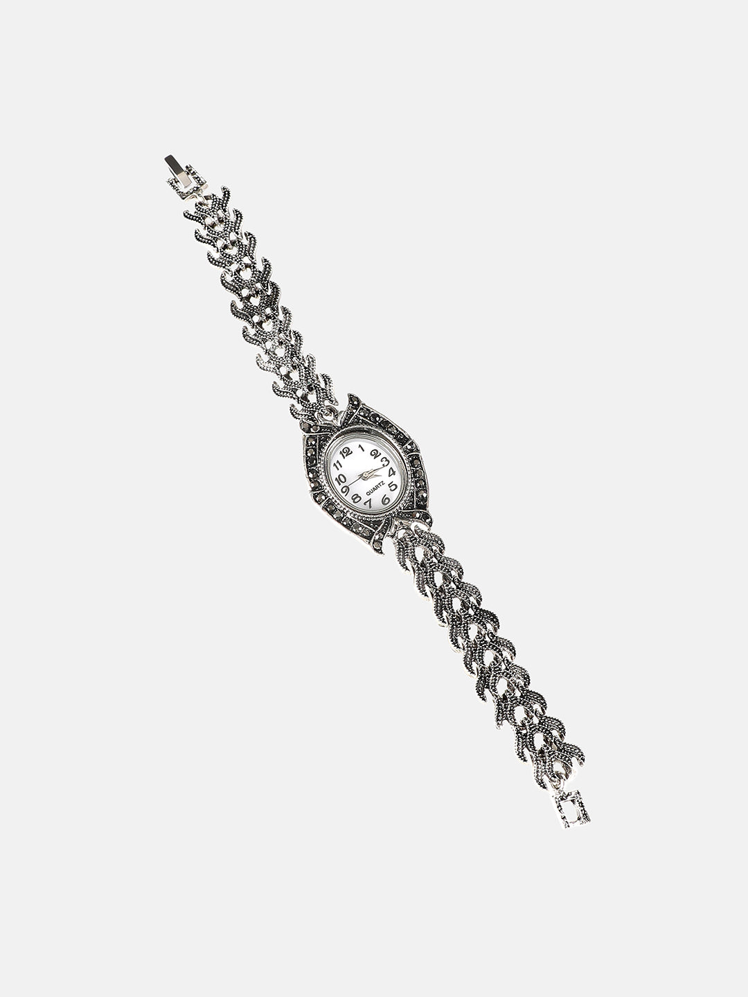 The Wishbone Oval Watch - Antique Silver