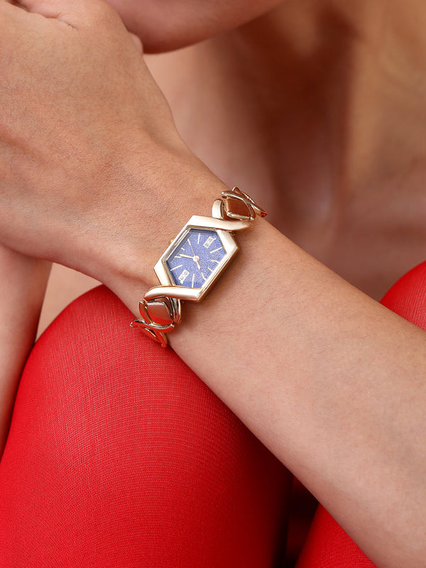 The Emerald Geometry Watch - Vintage Gold