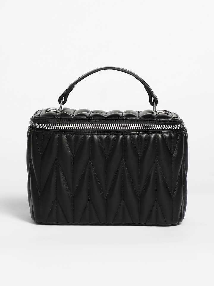 Quilted Box Bucket Bag