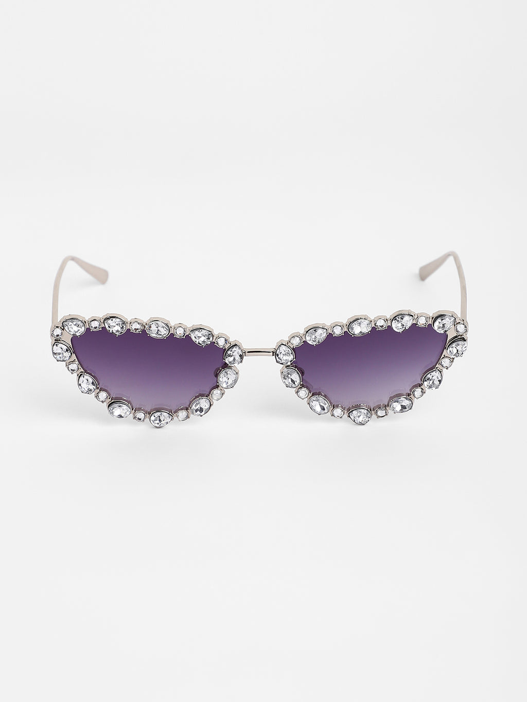 The Bijou Cateye Sunglasses - Metallic Silver