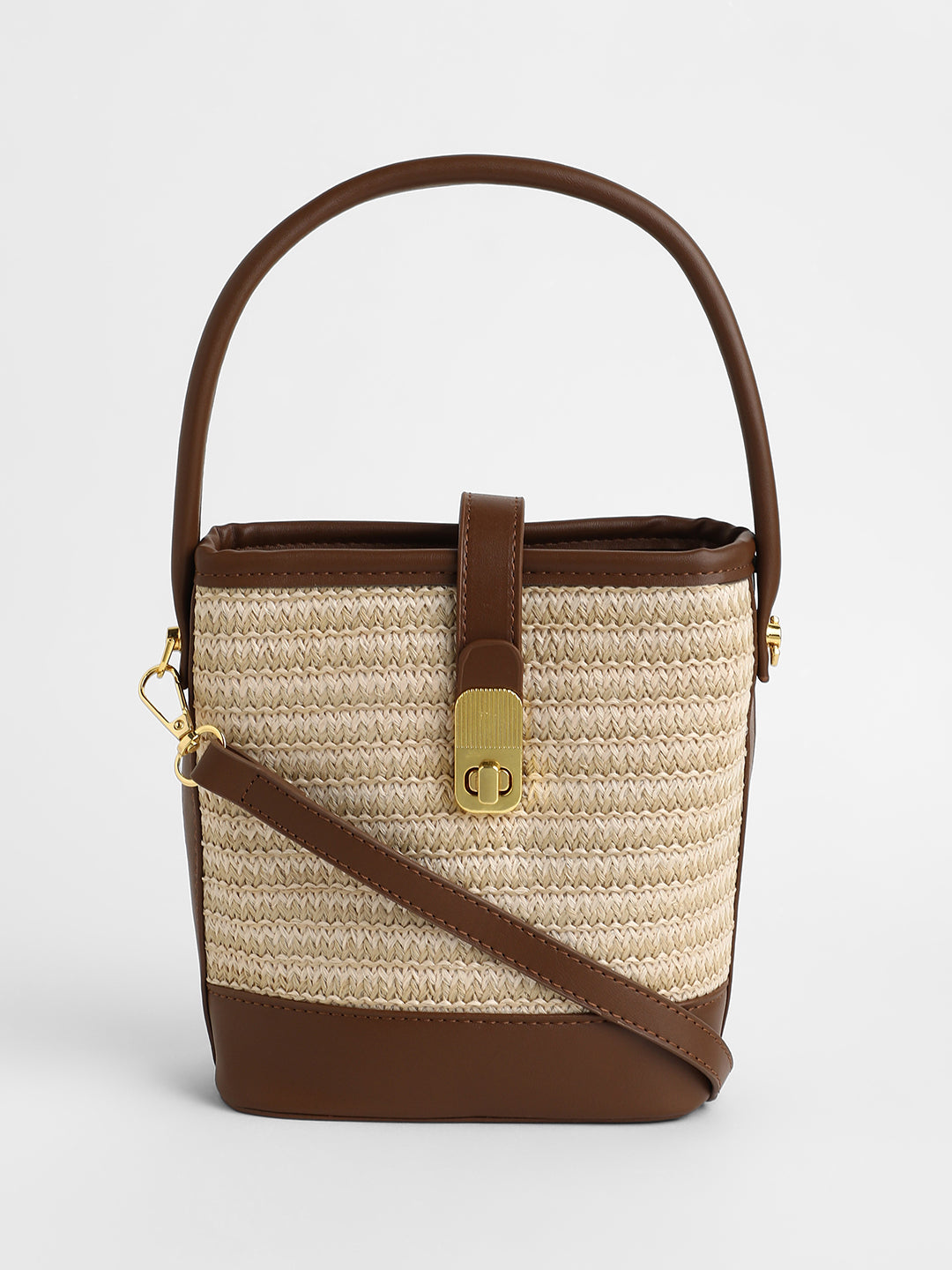 The Portofino Bucket Bag - Jute Beige