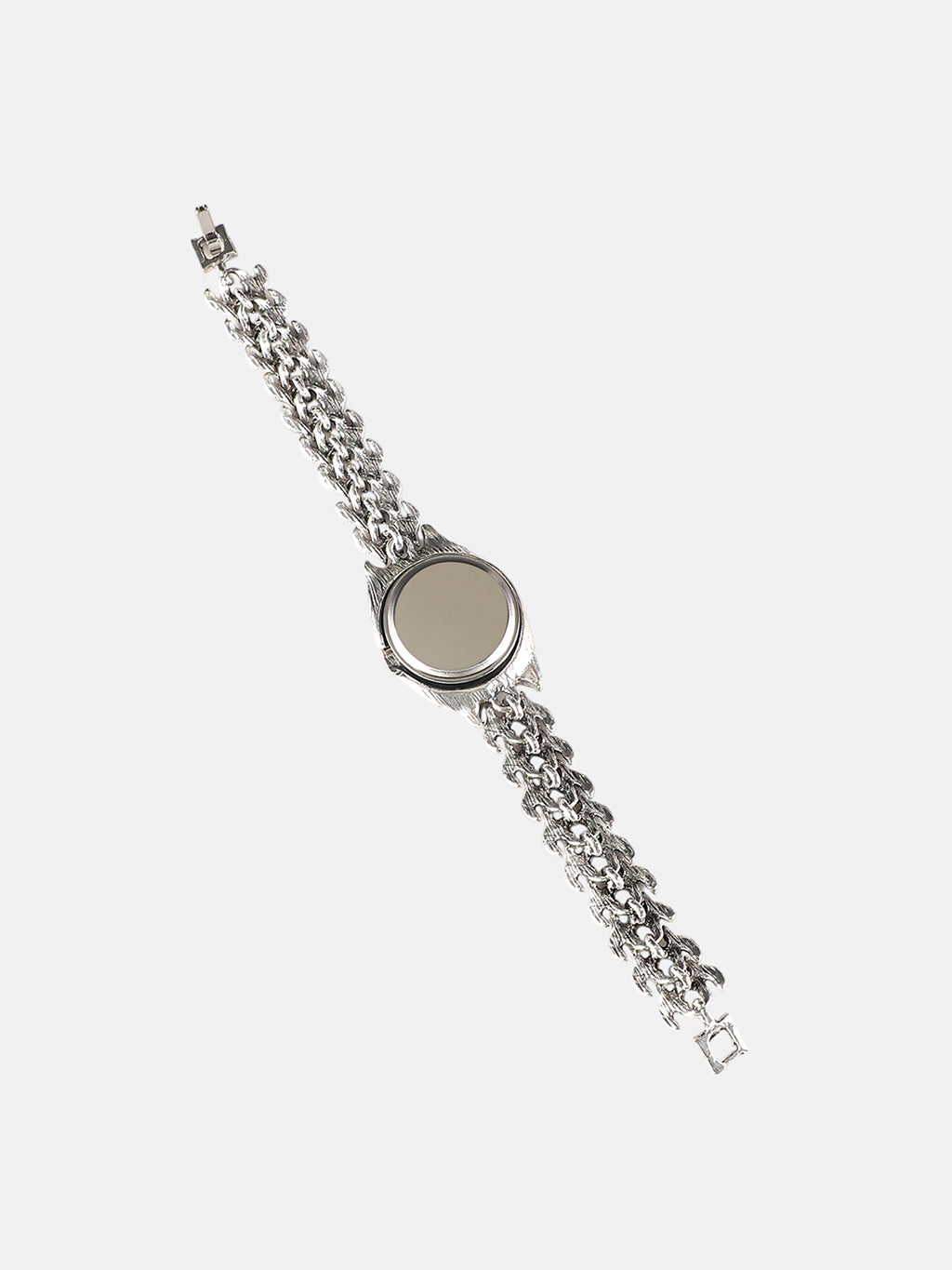 The Wishbone Oval Watch - Antique Silver