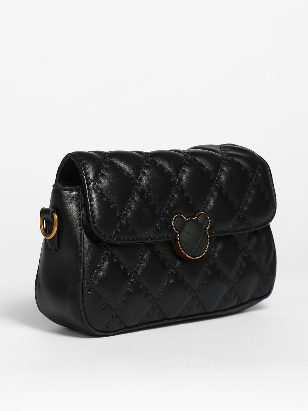 Quilted Teddy Sling Bag