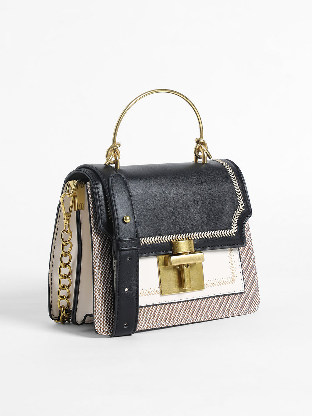 Weave Block Hand Bag