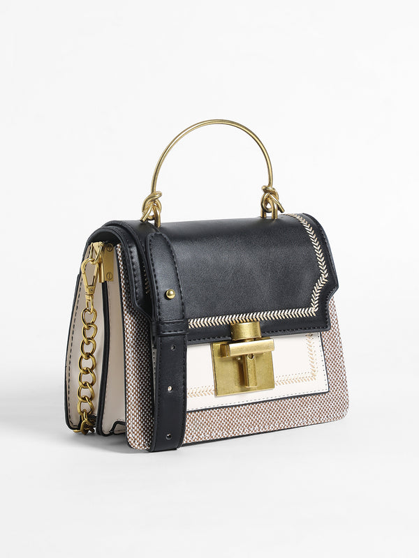 Weave Block Hand Bag