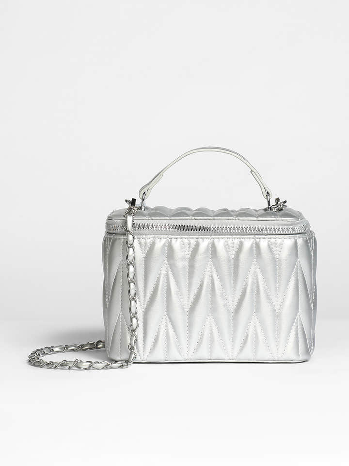 Quilted Box Bucket Bag