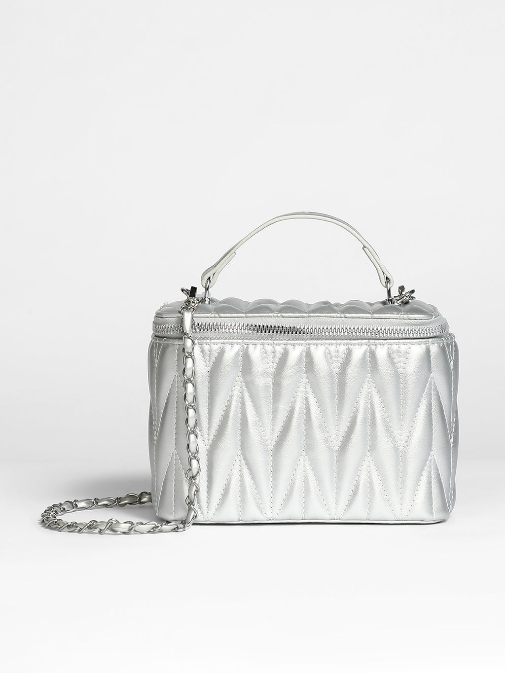 Quilted Box Bucket Bag