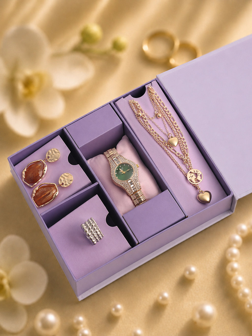 The Wedding Edit - Watch + Jewellery Gift set