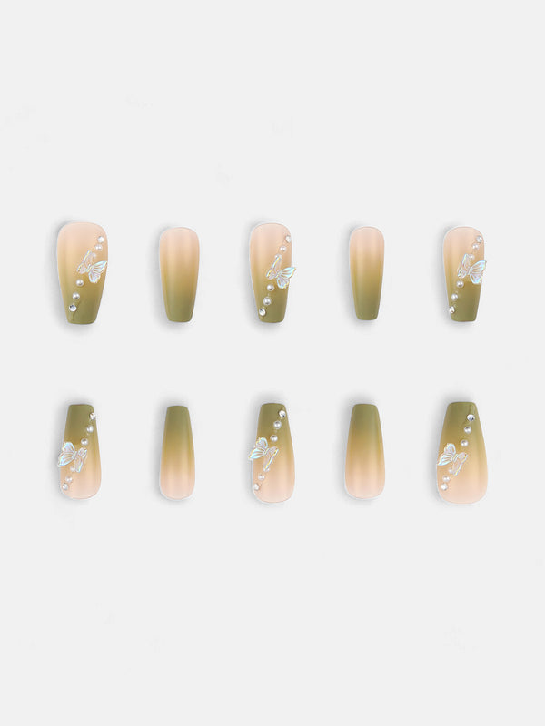 The Ombre-Papillon Press-On Nails - Pistachio Green