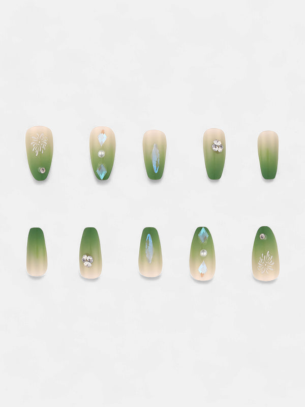 The Feier Press-On Nails - Kelly Green