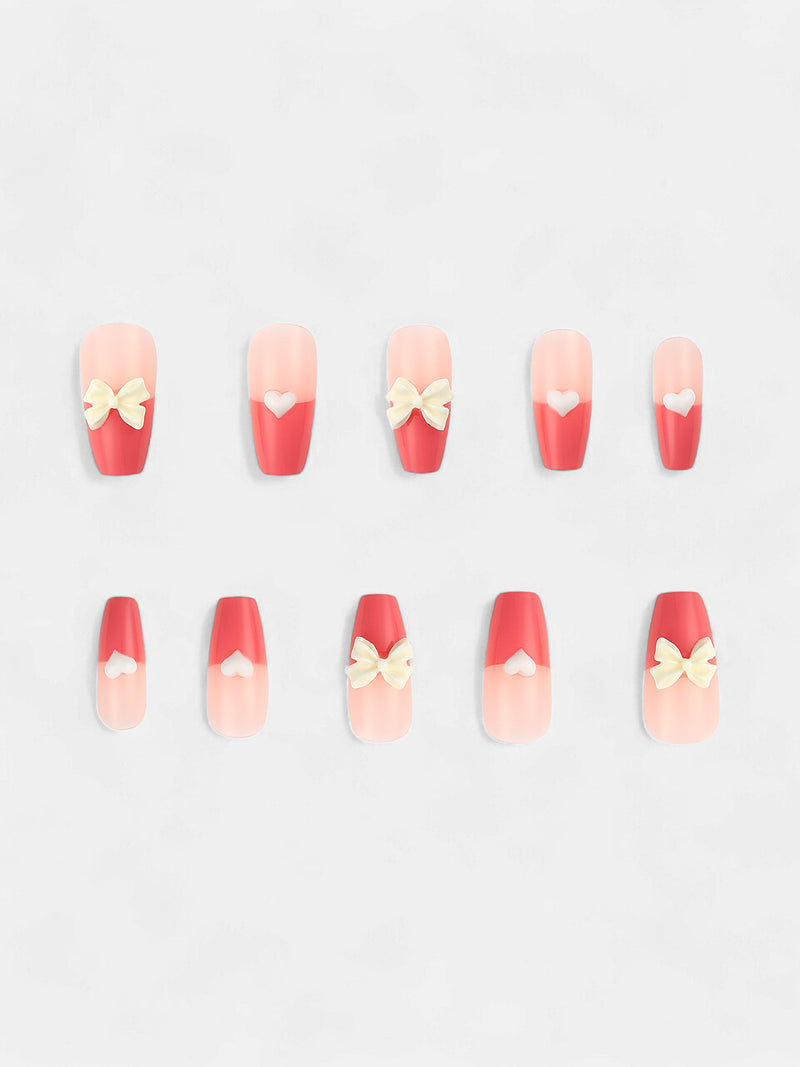 The Arc Cuore Press-On Nails - Watermelon Pink